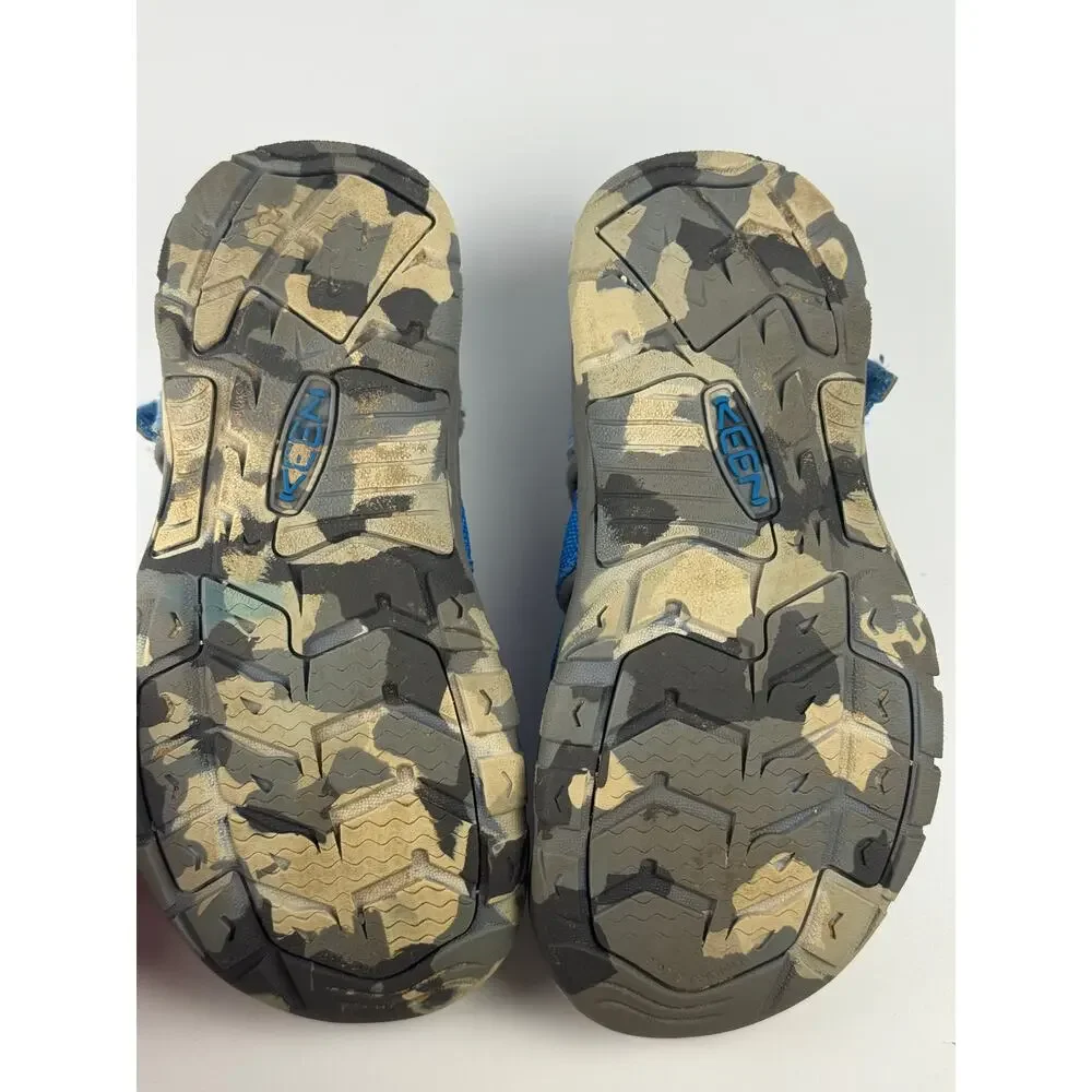 Keen Little Boy Newport H2 Walking Camo Waterproof Sandals Size US2 EU34 Blue